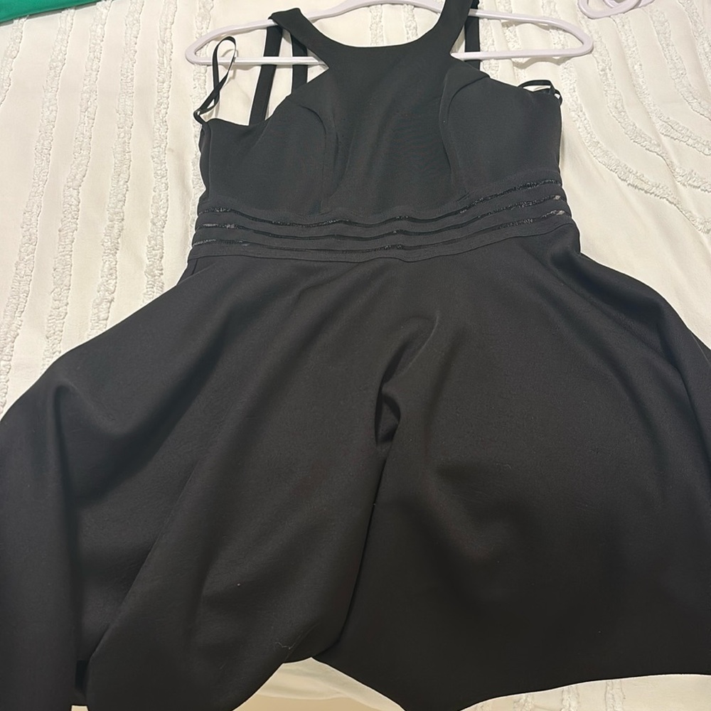 black mini dress